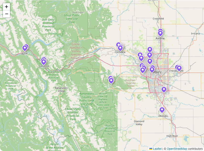 Customer map view inside BrinkOps admin