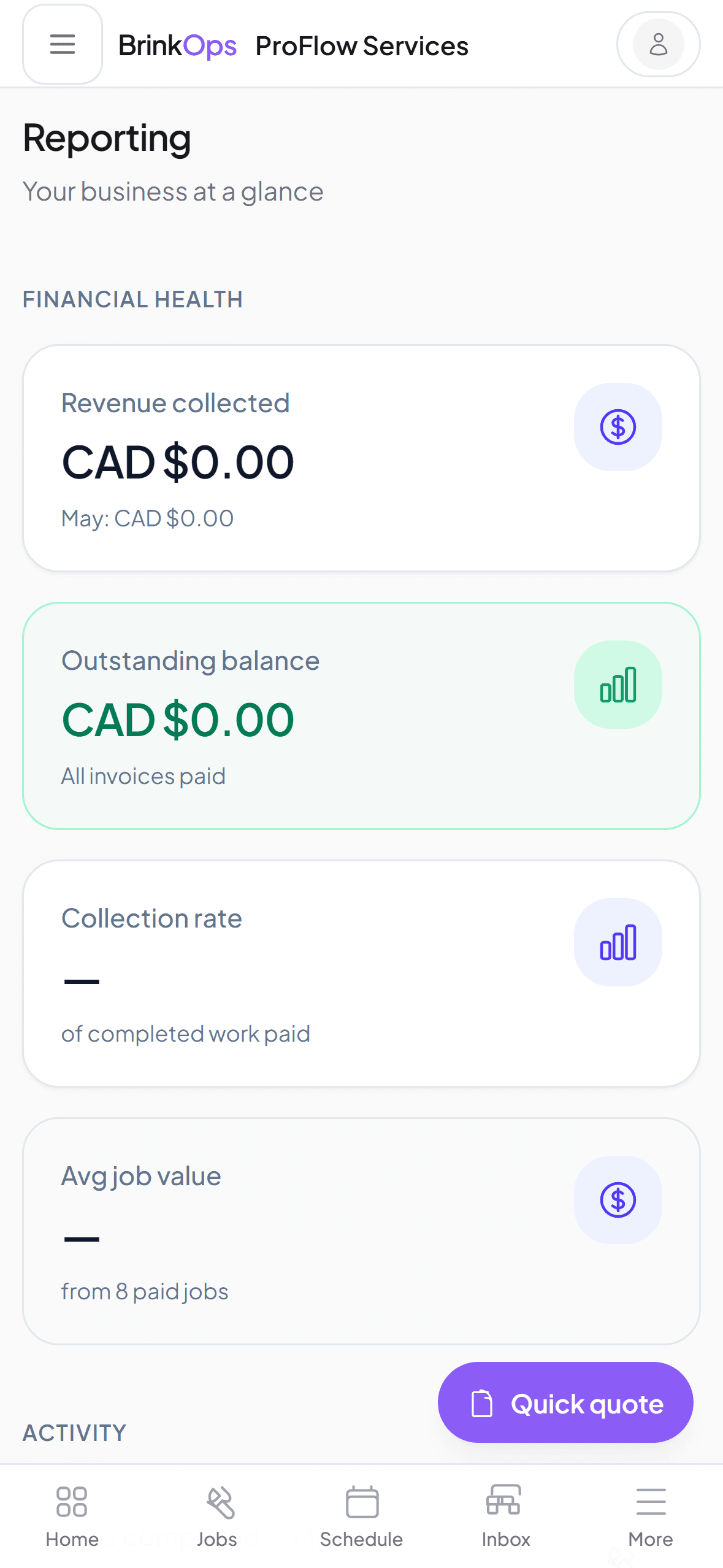Reports and payments on iPhone